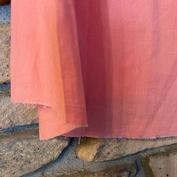 Shore Women’s Coral Button-Up Cropped Short Sleeve Shirt Linen Viscose NEW small - Picture 6 of 12